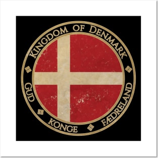 Vintage Kingdom of Denmark Europe European EU Flag Posters and Art